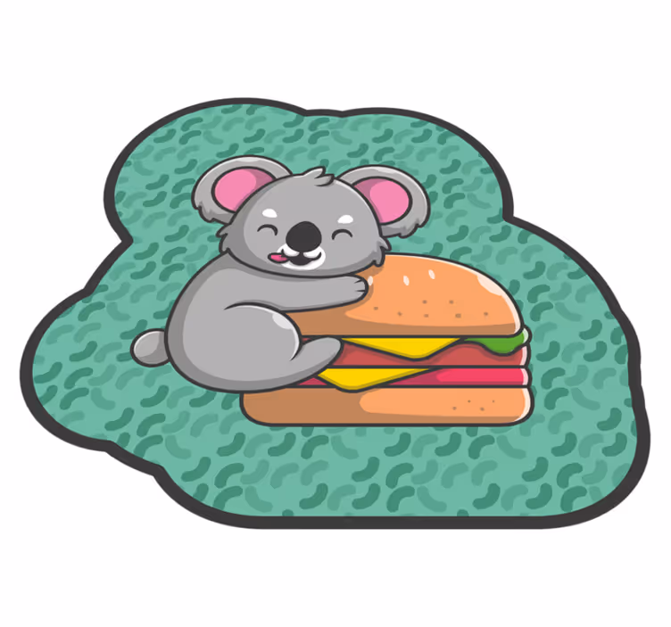 Sød koala-snack vinyltæpper til babyværelse - TenStickers