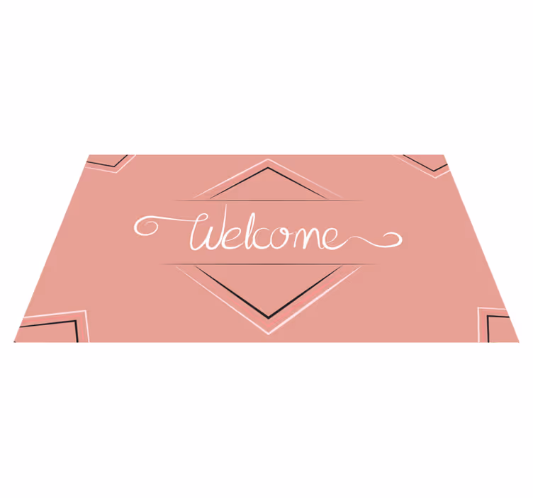 Elegant lyserød velkomst design entré fliser - TenStickers