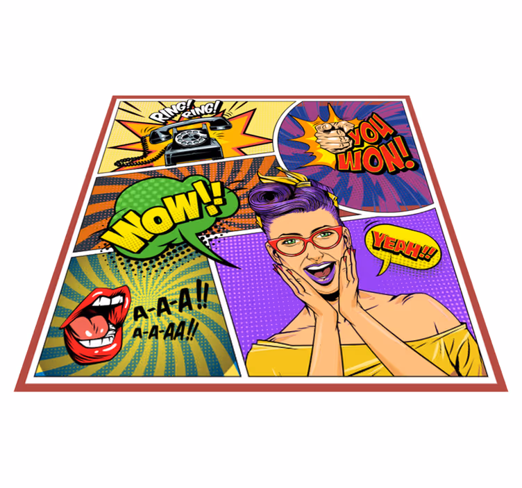 Pop art-udtryk vinyl tæppe - TenStickers