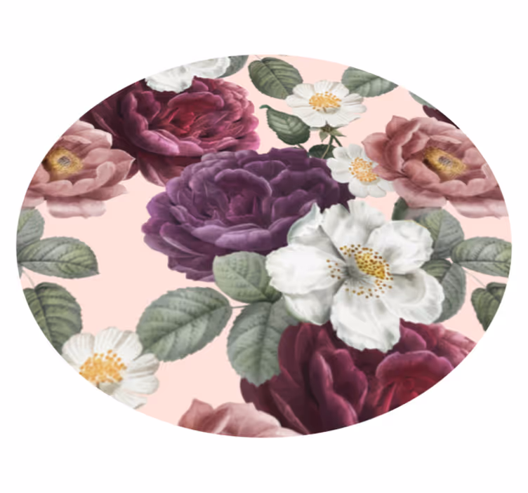 Blomster og planter vinyltæppe elegant blomsterarrangement - TenStickers