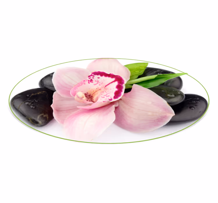 Elegant orkidearrangement Blomster og planter vinyltæppe - TenStickers