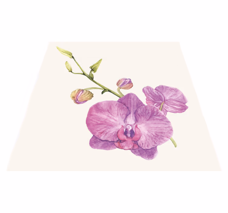 Lilla orkidéblomster Blomster og planter vinyltæppe - TenStickers