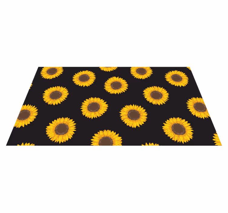 Solsikkemønster Blomster og planter vinyltæppe - TenStickers