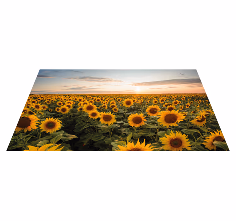 Sol blomst solopgang blomster tæppe - TenStickers