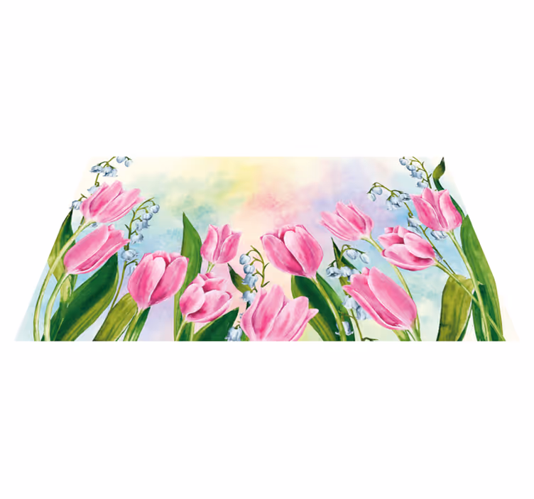 Tulipan maleri blomstertæppe - TenStickers