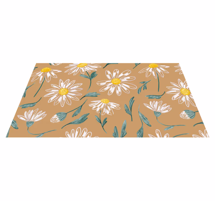 Marguerittblomstmotiv Blomster og planter vinyltæppe - TenStickers