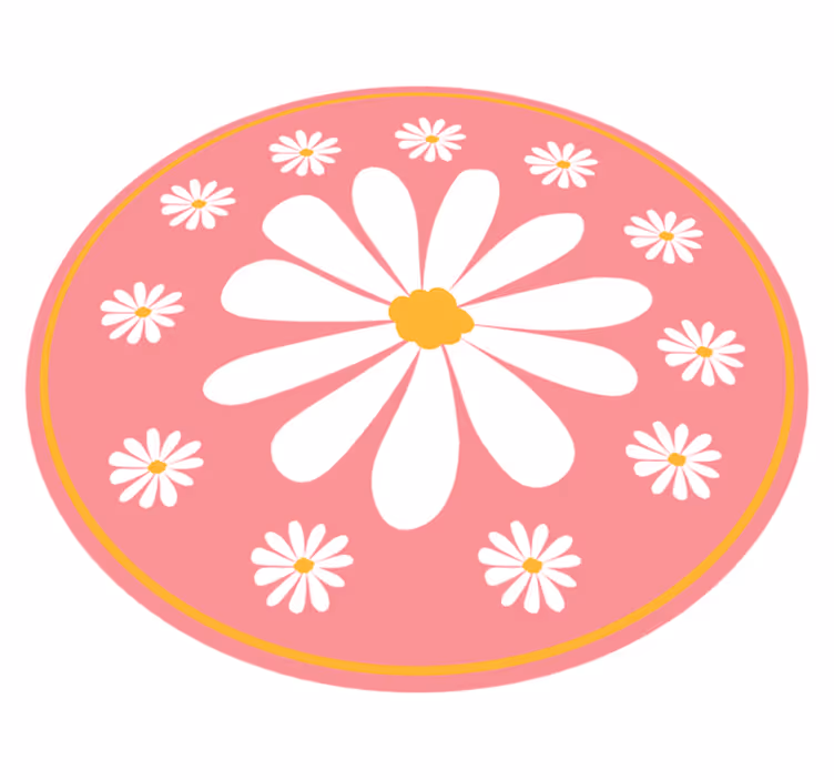 Blomster og planter vinyltæppe pink blomsterarrangement - TenStickers