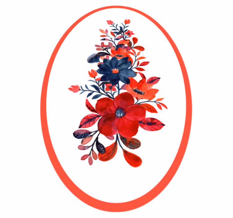 Blomsterarrangement Blomster og planter vinyltæppe - TenStickers