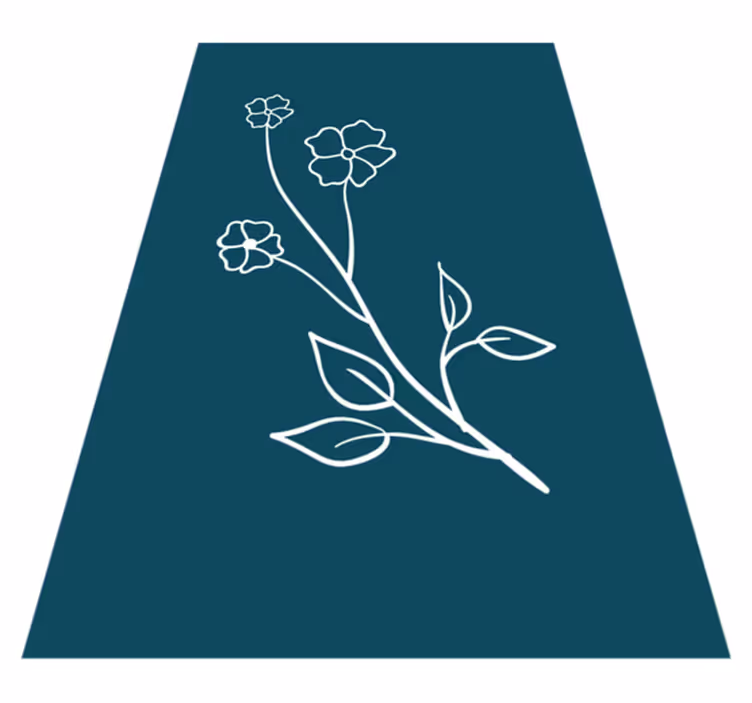 Udtryksfuld blomsterstilk Blomster og planter vinyltæppe - TenStickers