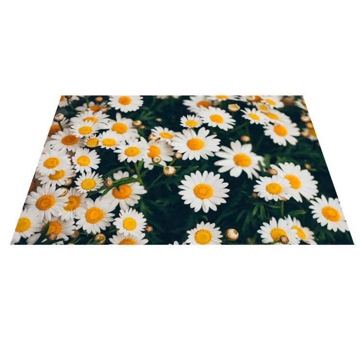 Små hvide blomster og græsblomstertæppe - TenStickers