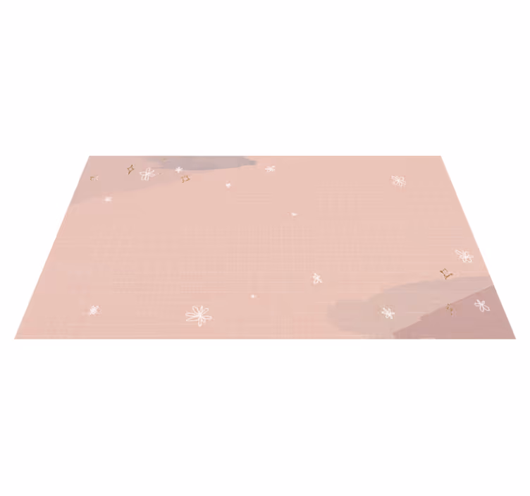 Minimalistisk beige design stjerne vinyl tæppe - TenStickers