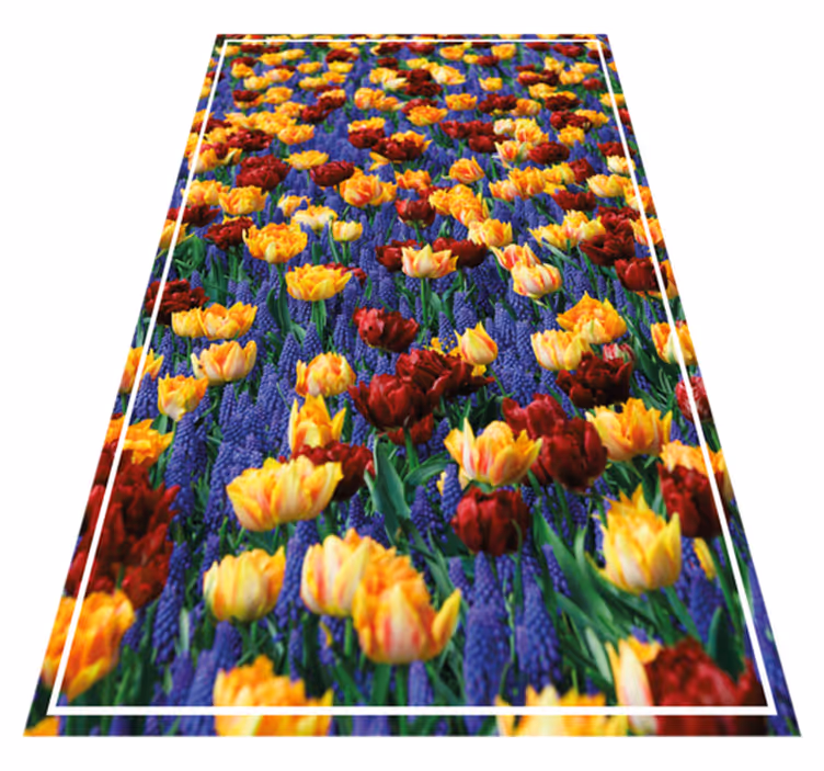 Tulipanhave design Blomster og planter vinyltæppe - TenStickers