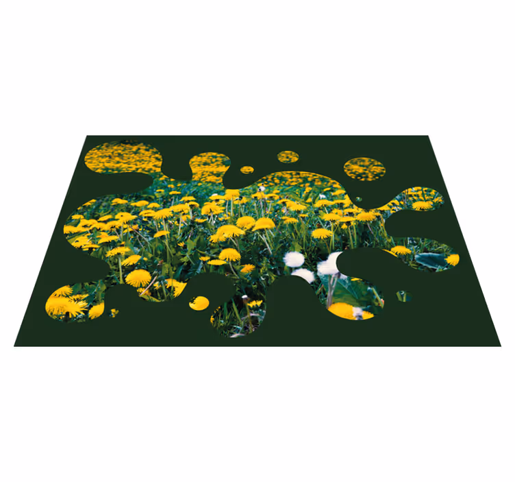 Mælkebøttemark Blomster og planter vinyltæppe - TenStickers