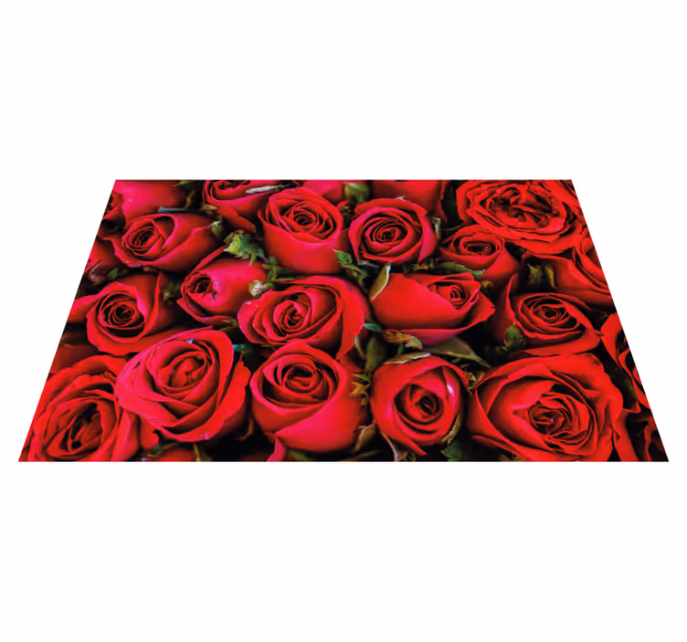 Rosebuket Blomster og planter vinyltæppe - TenStickers