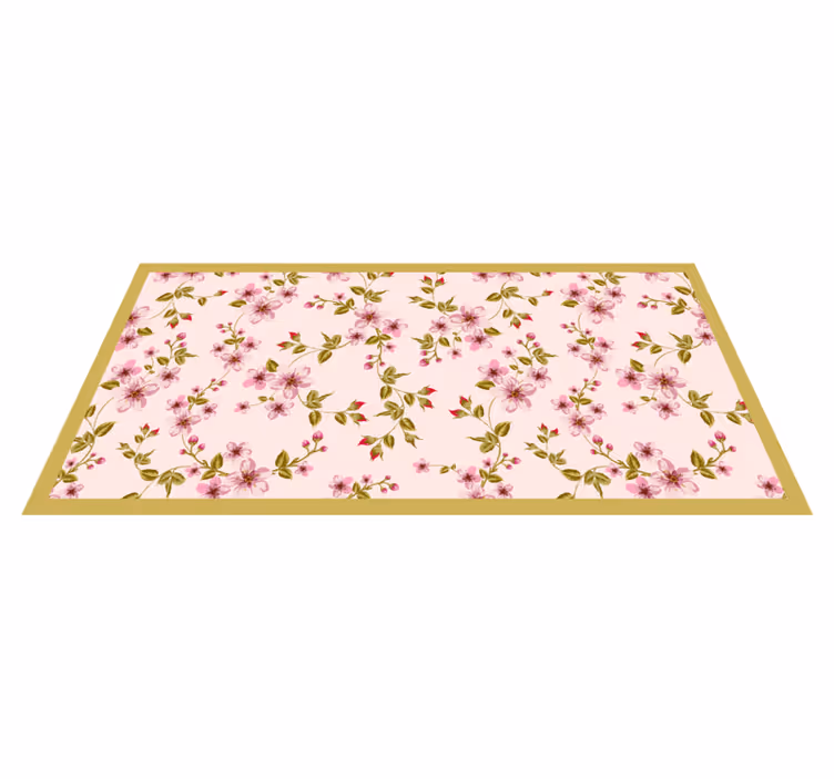 Blomster og planter vinyltæppe med blomsterdesign - TenStickers