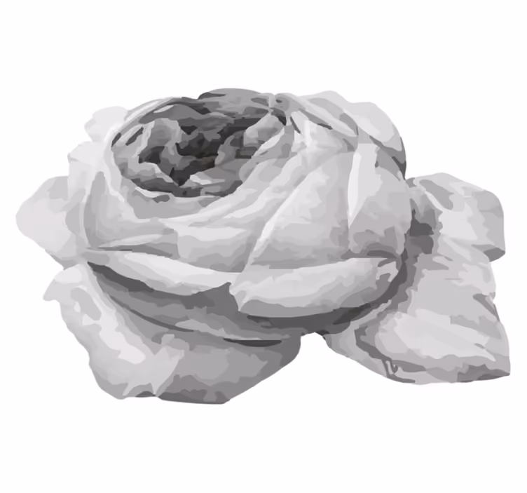 Rosenblomst Blomster og planter vinyltæppe - TenStickers