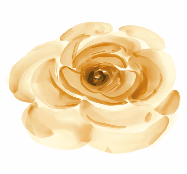 Blød beige rosa Blomster og planter vinyltæppe - TenStickers
