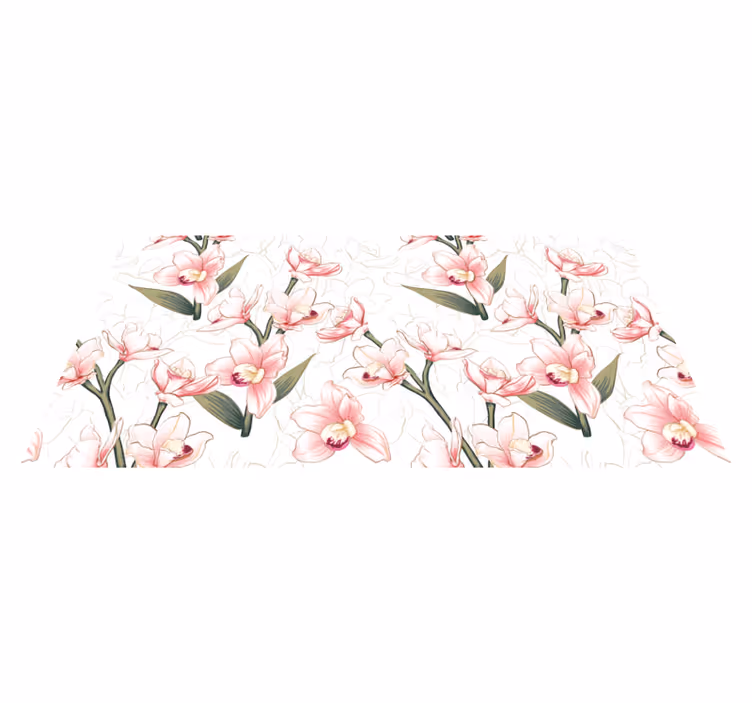 Delikat blomstermønster Blomster og planter vinyltæppe - TenStickers