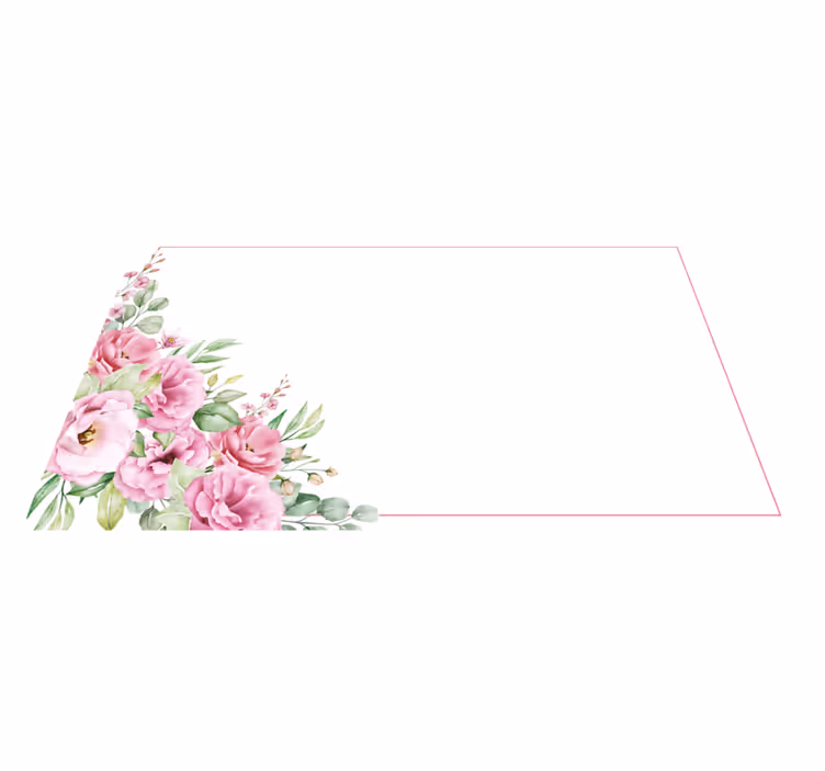 Lyserød elegant arrangement Blomster og planter vinyltæppe - TenStickers