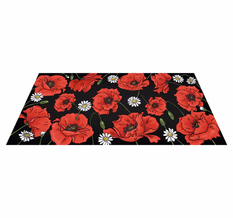 Levende blomsterillustration Blomster og planter vinyltæppe - TenStickers