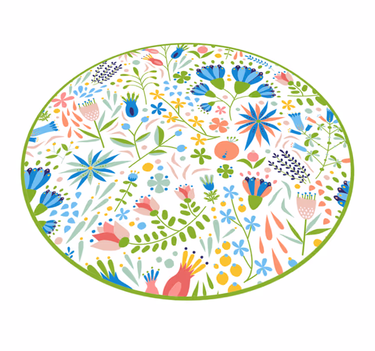 Traditionelle polske blomster symboler blomstertæppe - TenStickers