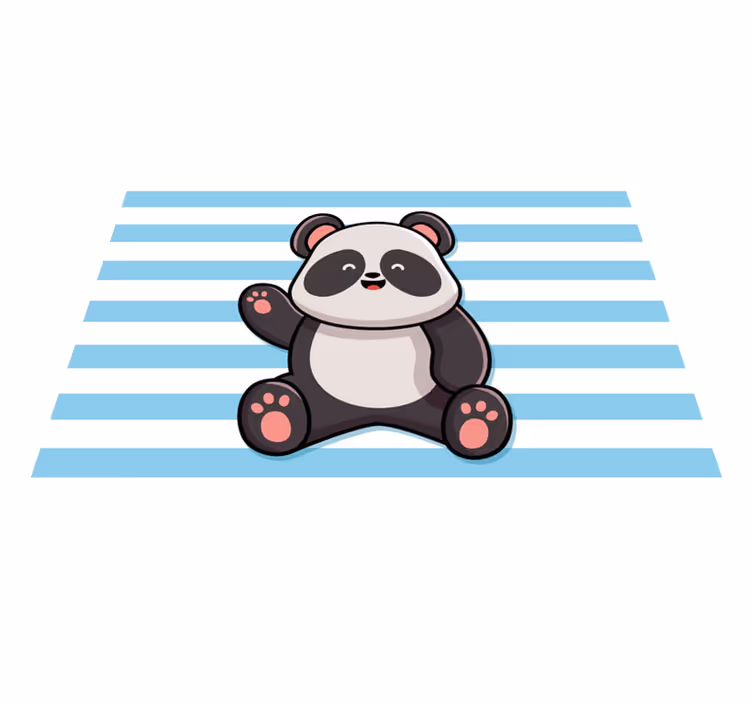 Legesygt panda-design tæppe til børneværelse - TenStickers
