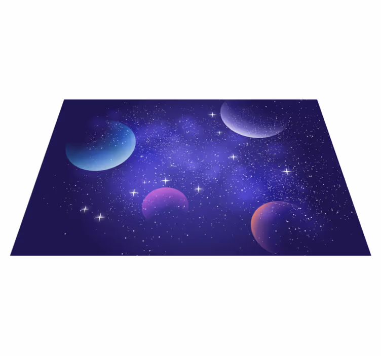 Kosmisk rumscene stjerne vinyl tæppe - TenStickers