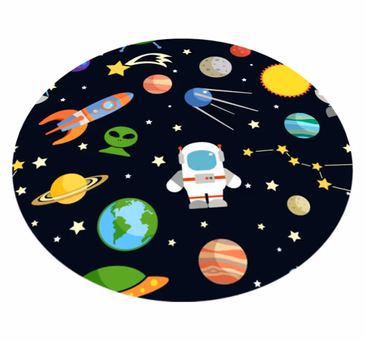 Design af kosmisk opdagelse stjerne vinyl tæppe - TenStickers