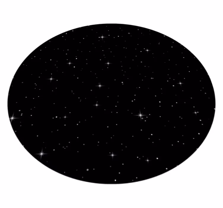 Mørkt univers med stjerner natur vinyl tæppe - TenStickers