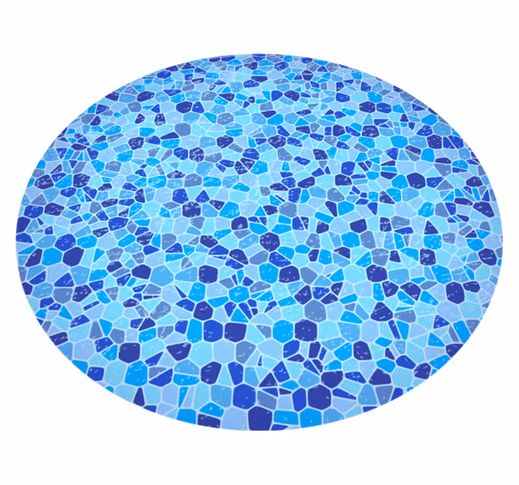 Små stykker blå mosaik badeværelsesgulve - TenStickers