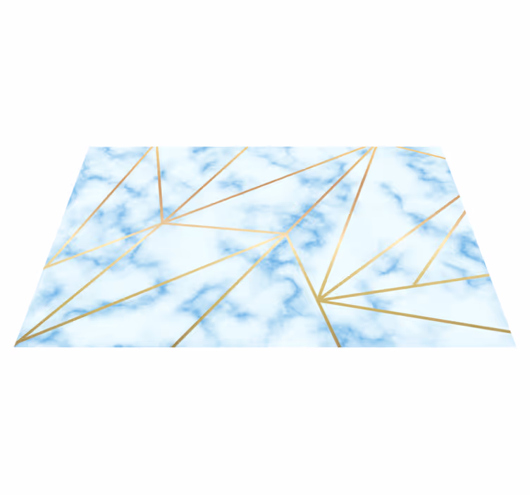 Stilfuldt geometrisk motiv marmor vinyl tæppe - TenStickers