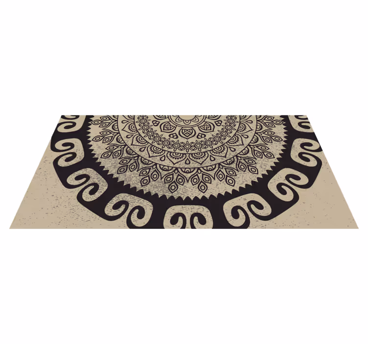 Sofistikeret motiv mandala vinyl tæppe - TenStickers
