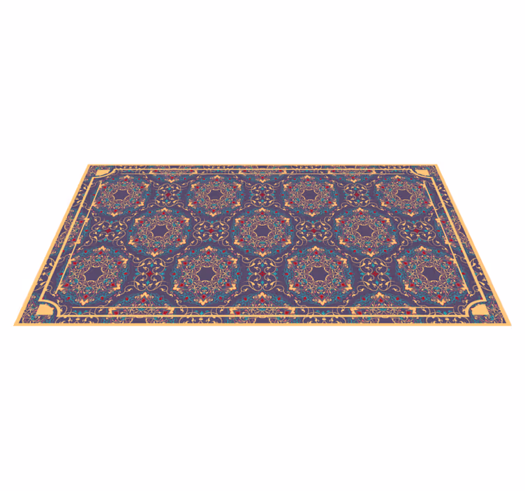 Mandala vinyl tæppe med komplekse mandala motiver - TenStickers