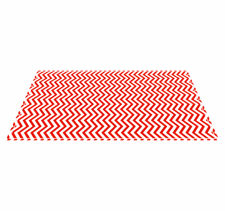Chevron zigzag-form stribede vinyl tæppe - TenStickers