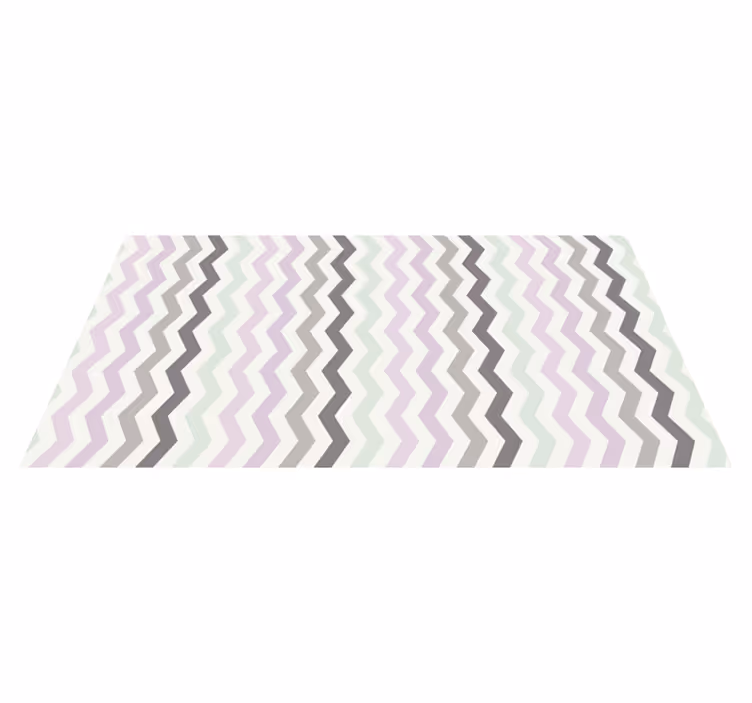 Pastel sømløs zigzag design stue tæppe - TenStickers