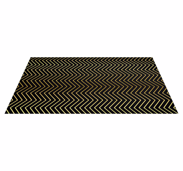 Chevron gyldent motiv geometriske vinyl tæppe - TenStickers