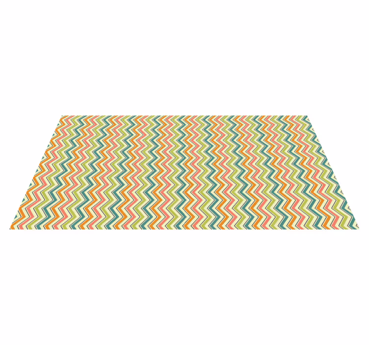 Chevron zigzag-motiv geometriske vinyl tæppe - TenStickers
