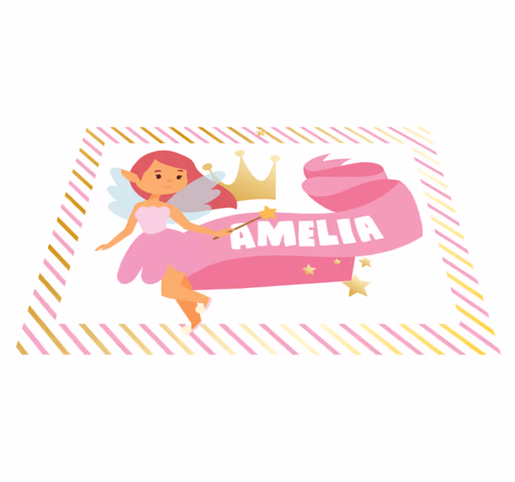 Brugerdefineret fe prinsesse vinyl tæppe - TenStickers
