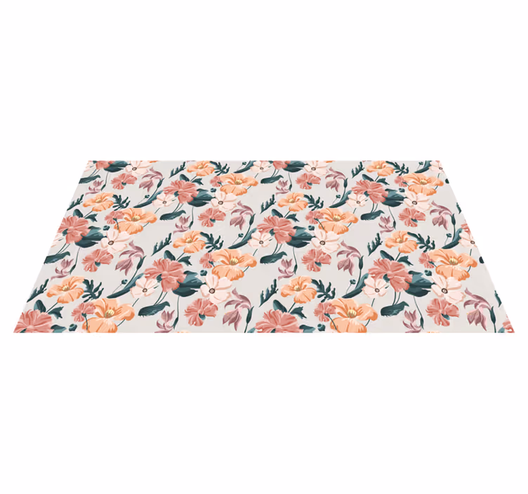Botanisk glæde Blomster og planter vinyltæppe - TenStickers