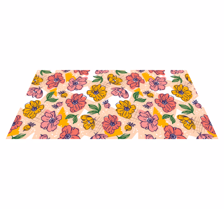 Blomster og planter vinyltæppe farverige blomsterdesigns - TenStickers