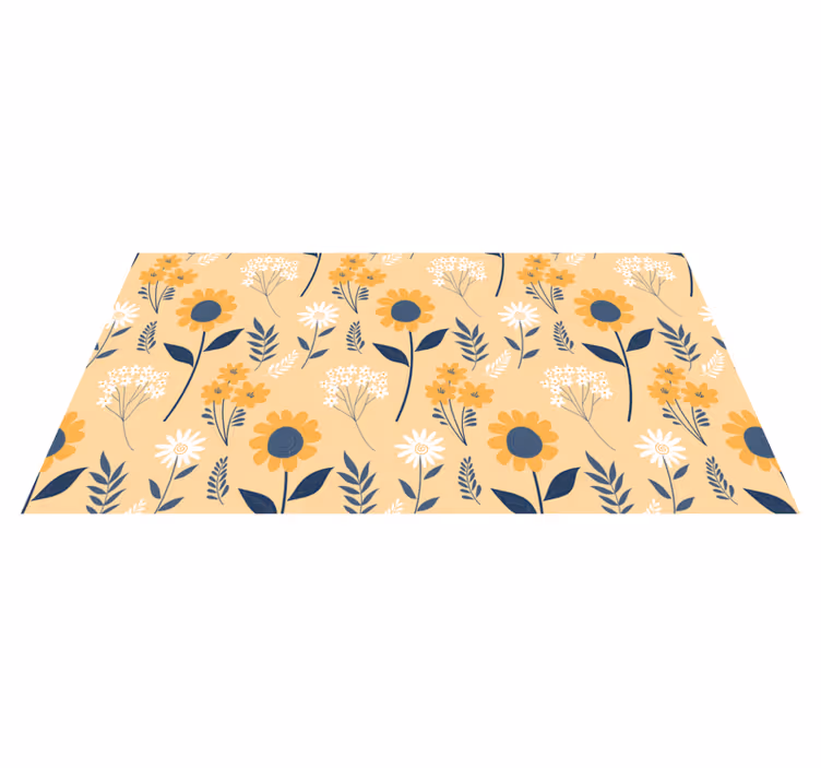 Blomster og planter vinyltæppe glædelig botanisk samling - TenStickers