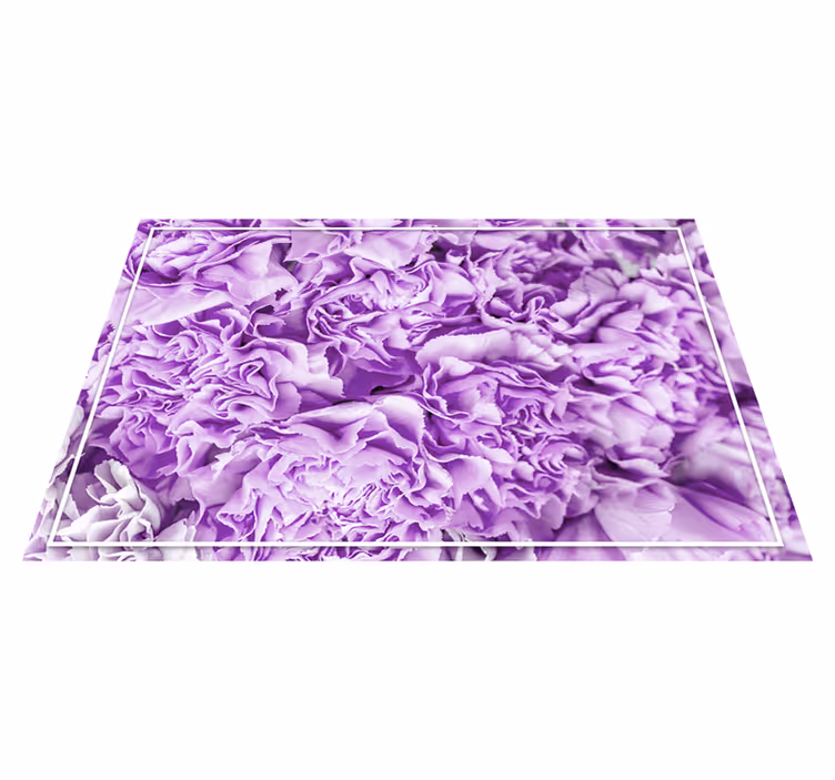 Blomster og planter vinyltæppe i livlige lilla blomster - TenStickers