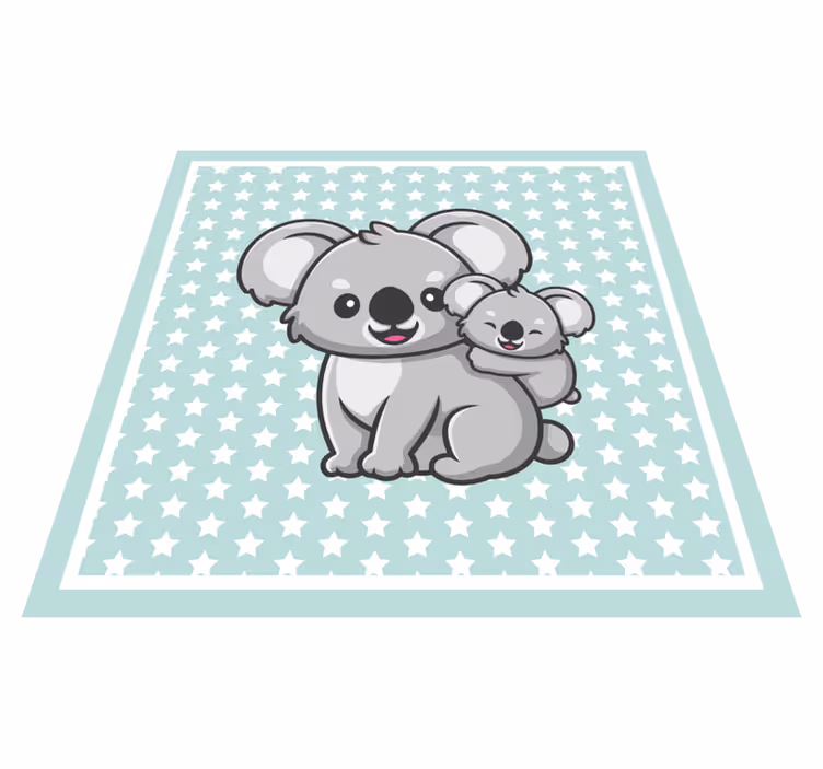 Koala mor med børnedyr tæppe - TenStickers
