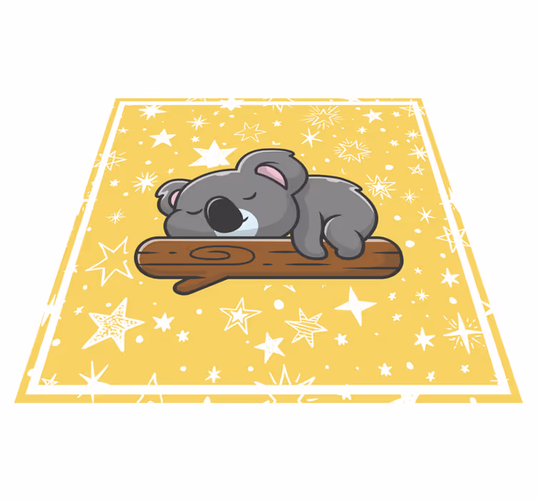 Sovende koala på trægren dyretæppe - TenStickers