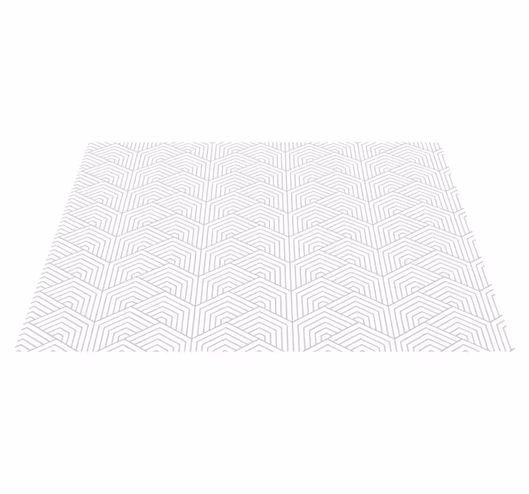 Gråt sekskantmønster geometriske vinyl tæppe - TenStickers