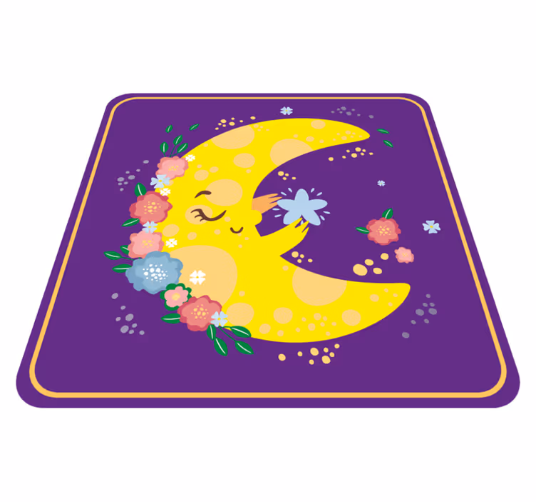 Munter måneblomst stjerne vinyl tæppe - TenStickers