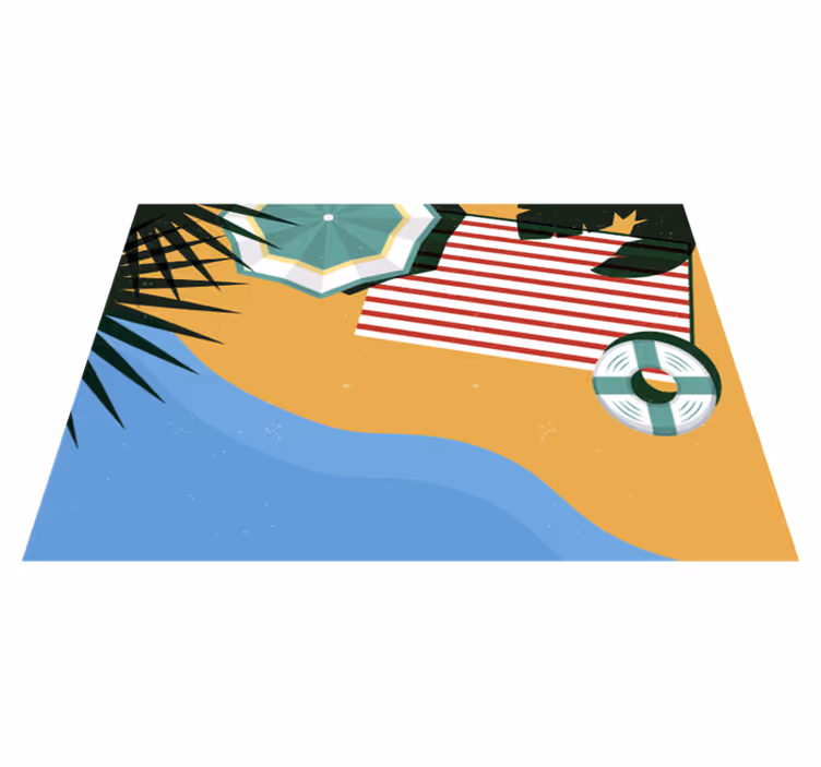 Strandpicnic scene natur vinyl tæppe - TenStickers
