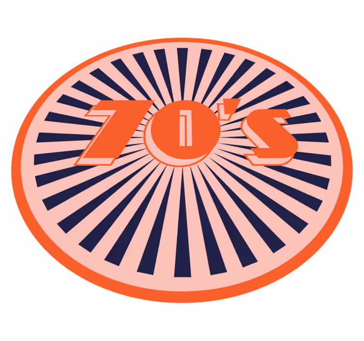 Retro 70'er-stil vintage vinyl tæppe - TenStickers
