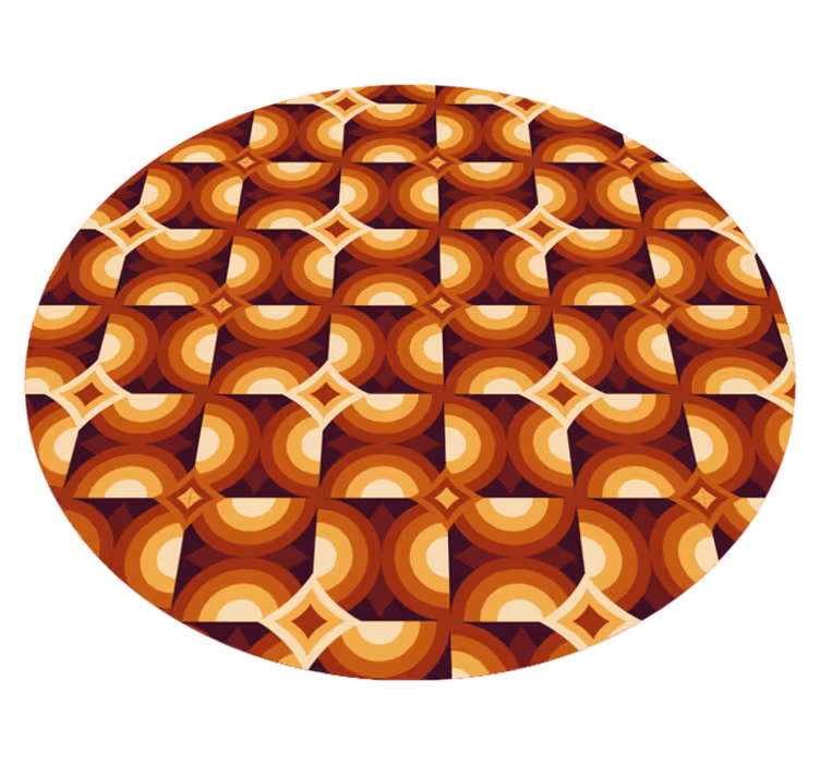 Levende cirkelmønster geometriske vinyl tæppe - TenStickers