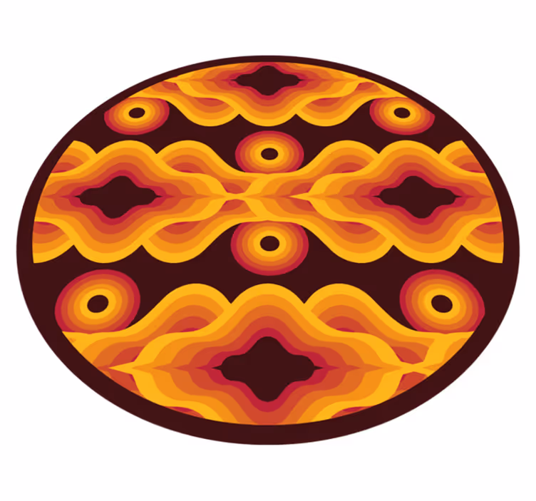 Vintage spiralmotiv mosaik vinyl tæppe - TenStickers